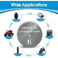 thumbnail image 3 of CR1632 Lithium Battery 3V, 5 Count Pack CR 1632 3 Volt Button Coin Cell Batteries for Car Key Fob, Watch, Thermometer, Remote Control, 3 of 7