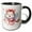 Black/White, variant on 3drose, Cute Kitty Cupid Illustration, 11oz Two-tone Blue Mug