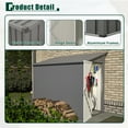 thumbnail image 6 of Seizeen 4' x 8' Shed, Lean to Storage Shed w/Floor Frame, Lockable Garden Tool Storage Shed Wall Side Design, Outdoor Patio Shed Space-saving, 2 Air Vents, Padlock, 6 of 9