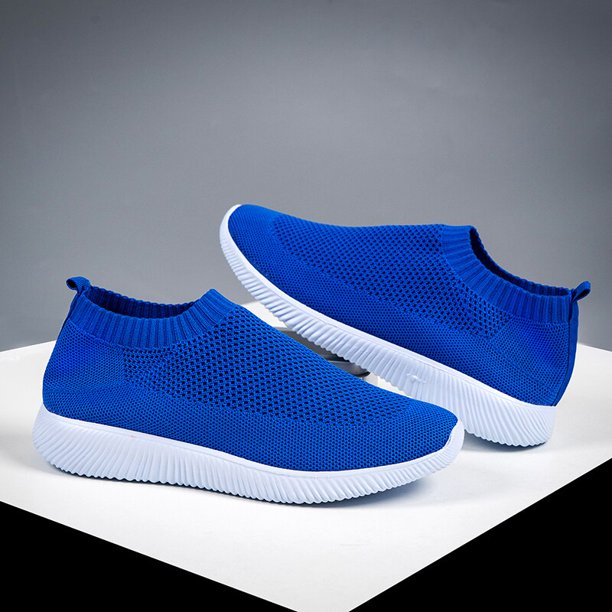 Rimocy, zapatillas de deporte de plataforma de malla transpirable de talla grande 46 para mujer, zapatillas de correr informales suaves para mujer, calcetín tejido para mujer, zapatos planos Tan Jianjun unisex