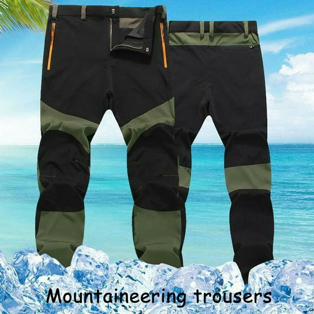 Pantalon de Randonnée Classique Coquille Souple Pantalon Extérieur Résistant à l'Eau pour Voyage et Marche