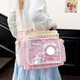 thumbnail image 4 of SPEKSEE Lace Itabag Ruffle Shoulder Purse， Pin Display Bag with Insert Anime Badge Display, 4 of 7