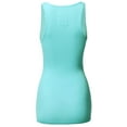 thumbnail image 2 of FashionOutfit Women's Solid Basic Scoop Neck Racer-back Ribbed Tank Top, 2 of 4