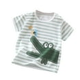 thumbnail image 2 of NAISIBABY Toddler Boys Tops, Casual Cotton Short Sleeve Pullover Graphic T-Shirt Army Green 6-9Months, 2 of 3