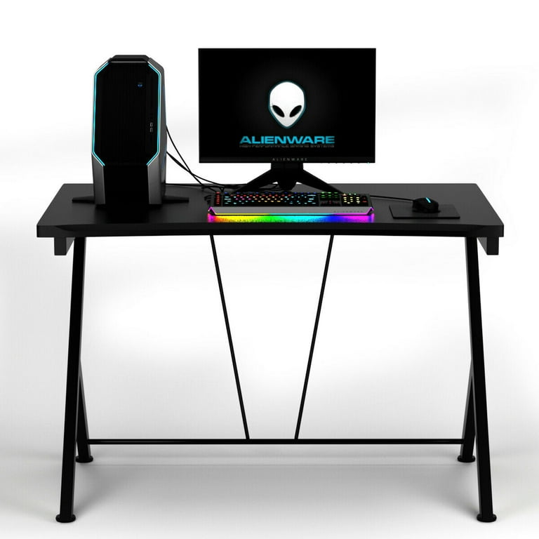 Costway Gaming Desk Computer Desk PC Laptop Table Workstation Home Office Ergonomic New - Black