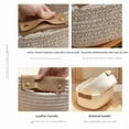 thumbnail image 3 of Eco-Friendly Large Cotton Rope Storage Basket in Light Brown - Modern Simple Design Organizer for Books, Toys, Clothes & Home Clutter, Versatile Tidy Solution for Desktop & Living Spaces, Affordable, 3 of 6