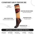 thumbnail image 3 of Bixox Sunset Calf Flower Field Print Compression Socks,Compression Socks Women & Men Circulation for Medical,Running,Athletic, 3 of 7