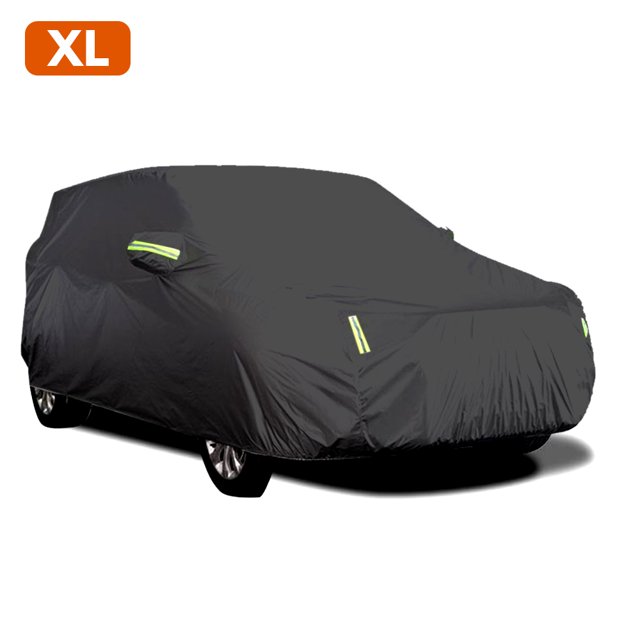 Car Cover Full Covers with Reflective Strip Sunscreen Protection Dustproof&Waterproof Cover UV Scratch-Resistant for 4X4/SUV