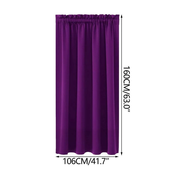 mfyjkho Cortinas opacas con aislamiento térmico para dormitorio y cocina, reducción de ruido, fácil instalación, incluye 1 panel.