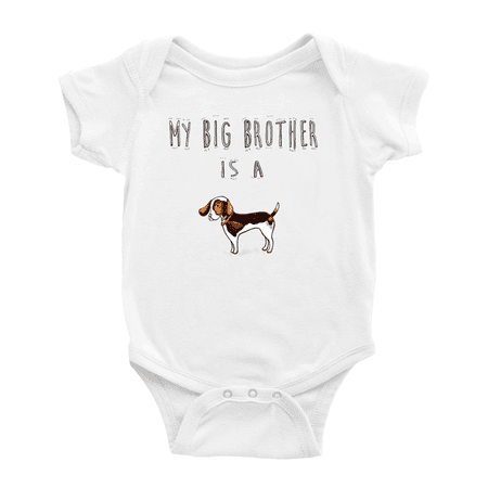 

My Big Brother Is A Treeing Walker Coonhound Dog Baby Clothes Bodysuit Boy Girl Unisex