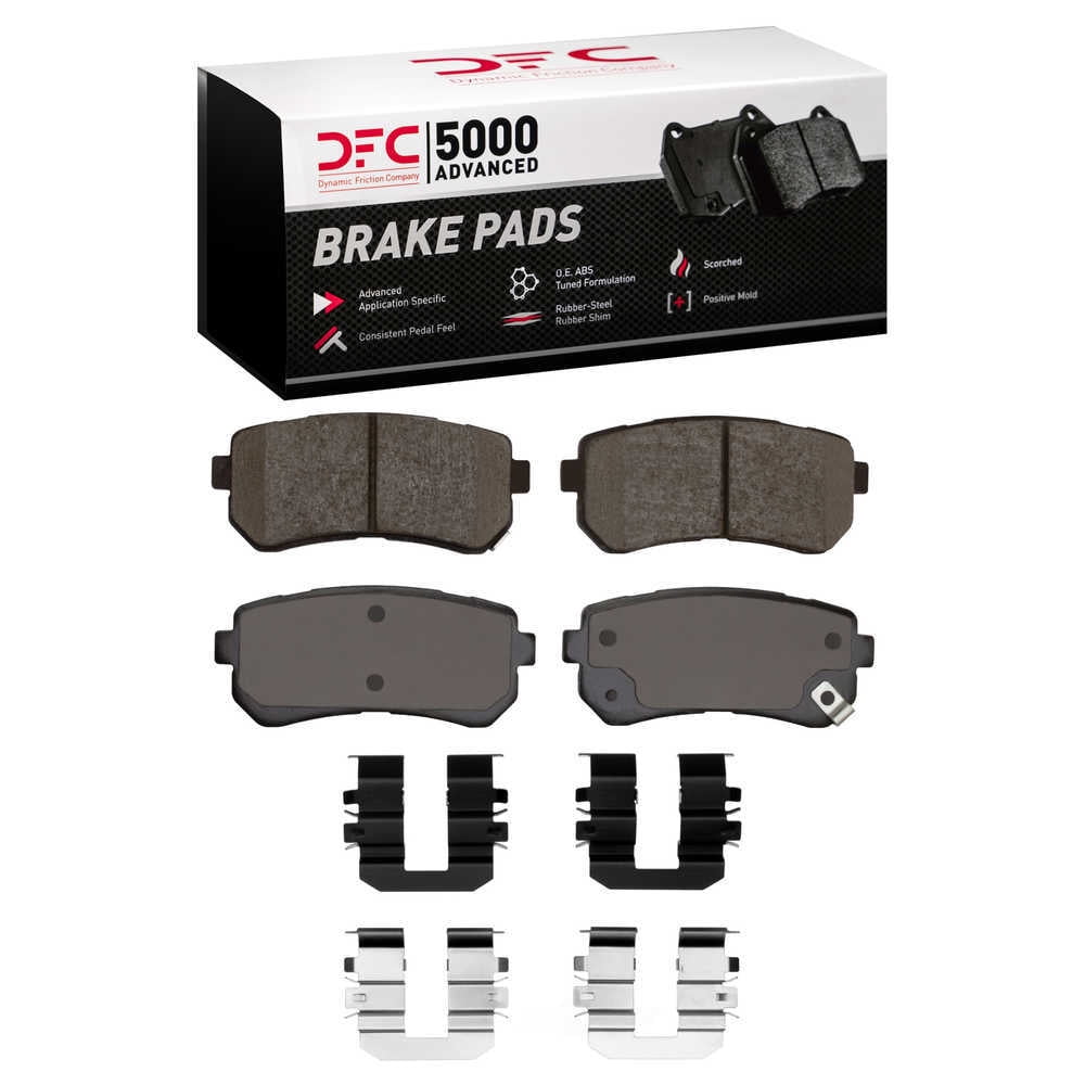 Dynamic Friction Company 1551-1157-01 DFC 5000 Advanced Brake Pads - Ceramic and Hardware Kit - OE