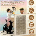 thumbnail image 5 of 【Mulaibdin】Black Adjustable Height Toddler 2 Step Stool, Wooden Kids Learning Standing Tower with Handrails, Multi-Scene Helper Stool for Kitchen Counter, Bathroom Sink & Toilet Potty Training, 5 of 8