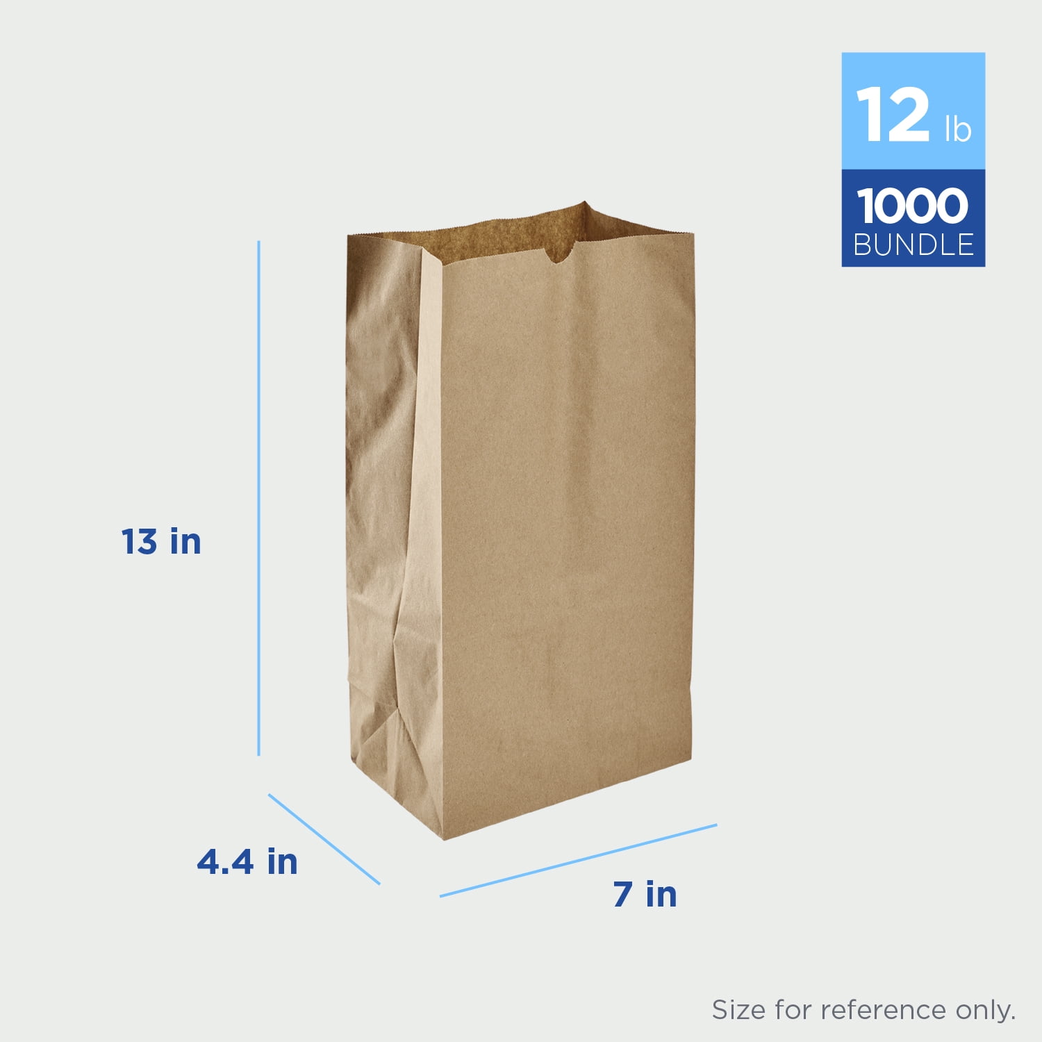 Karat Brown Paper Bags [12 lb - 1,000 ct] - Self-Standing Kraft Paper Lunch Bags, Reusable & Food Grade - Ideal for Small Business, Snacks, Popcorn, Party Favors & More