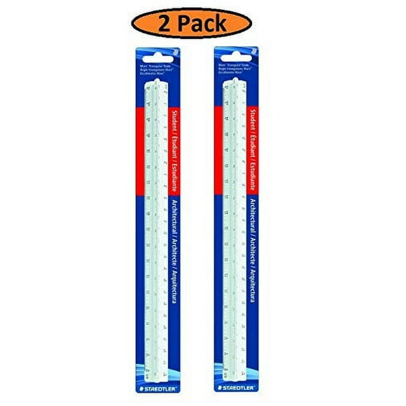 Staedtler STD9871931BK Architects Printed Scale, White, 1 Count (Pack of 1)