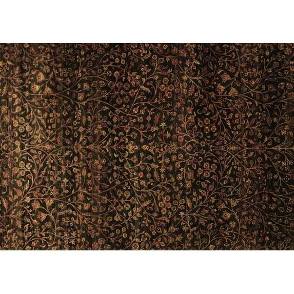Ahgly Company Machine Washable Indoor Rectangle Persian Brown Traditional Area Rugs, 8' x 12'