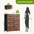 thumbnail image 3 of JOINSUN 8 Drawers Dresser, Storage Organizer Units for Clothing, Closet, Fabric Bins, Wood Top, Steel Frame, Lightweight, Rust, 3 of 6