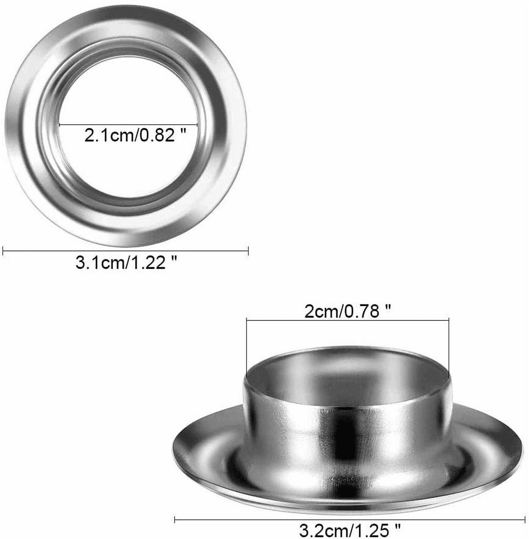 50 Sets 20mm silvery Thickened Grommets Eyelets Assortment Kit,for DIY Leather Clothing Shoe Bags Crafts