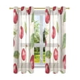 thumbnail image 7 of Yayeee Window Curtains Light Filtering 63"x42" Grommet Panel Pair Home Living Room Decor, Watercolor Cherry, 7 of 7
