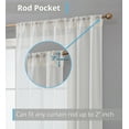 thumbnail image 4 of THD Scarlett Semi Sheer Pocket Top & Back Tab Lightweight Window Curtains Drapery Panels, 2 Panels, 4 of 4