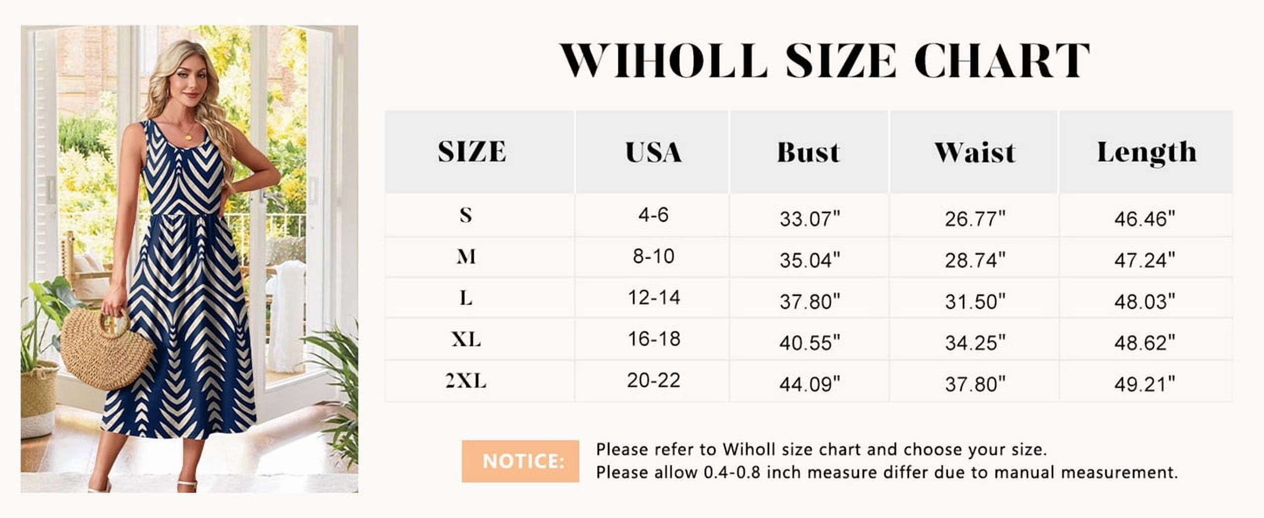 WIHOLL Women's Flowy Casual Midi Dress with Pockets photo 8