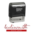 thumbnail image 1 of Printtoo Personalized Red Self Inking Custom Stamp Custom Signature Rubber Stamper-58 x 22 mm, 1 of 6