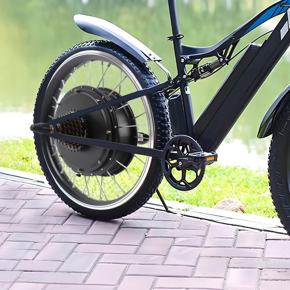 1000W 3 Gears Silver&Black Electric Bike Conversion Kit Rear Electric Bike Rear Wheel Kit for 20-inch Bike