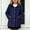 Navy, variant on SERTGUTR Girls' Wool Coat, Button Front Hooded Long Sleeve, Solid Color Mid Length Overcoat with Pockets, Everyday School Fall Winter Outerwear