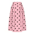 thumbnail image 4 of HomeGardon Maxi Skirts for Women Long Skirts Summer Women's Elastic Pocket Printed-line Skirt,S-XXL, 4 of 6