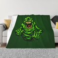 thumbnail image 2 of Ghostbusters Green Flannel Blanket Ultra-Soft Micro Fleece Throw Blanket For Bed Sofa Couch Car Office Unisex Adult Fuzzy Bed Blanket Cozy Kids Throw Blanket 40"x30", 2 of 7