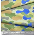thumbnail image 3 of Soimoi polyester Crepe Fabric Two Tone With Grey Camouflage Print Fabric by the Yard 42 Inch Wide, 3 of 3