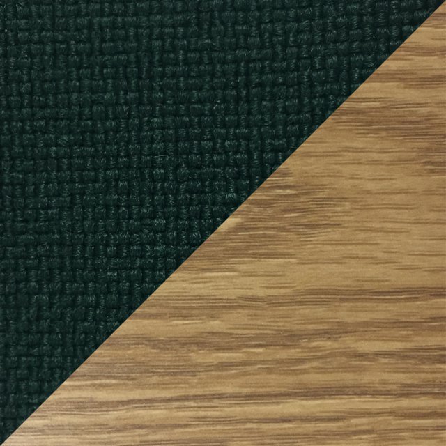 Banco de cuatro plazas Dakota Wave de Wooden Mallet, verde follaje, roble claro Wooden Mallet DW5-4LOFG