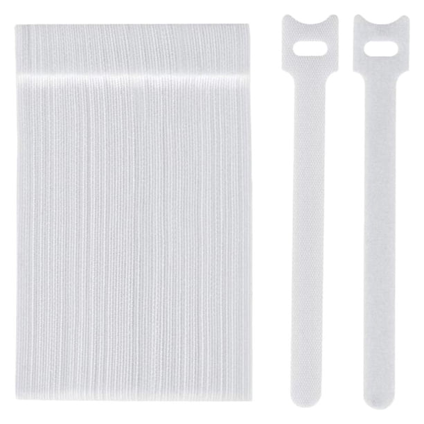 50 piezas multifuncionales correas de cable y organizador de cables de extensión para auriculares, ratón, de cables para cables, - Blanco 12x150mm Sunnimix soporte para cable de extensión