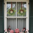thumbnail image 6 of 4 Sets Mini Christmas Wreath for Cabinets 5.9 Inch Artificial Cypress Cedar Wreath with Vintage Cow Bells Ribbon for Xmas DIY Craft Kitchen Chair Window Fireplace Wall Decor, 6 of 7