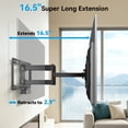 thumbnail image 5 of MountFTV Full Motion TV Mount with Outlet for 42-90 Inch TV, Holds up to 150lbs, Fits 24" Wood Studs, Max 600x400mm, TV Wall Mount with Power Outlet Strip Support Swivel, Tilt, Extension, Level, 5 of 9