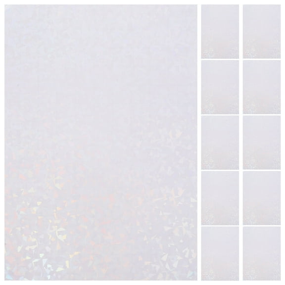 TEHAUX  10 Sheets Sticker Holographic Cold Laminating Film