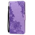 thumbnail image 2 of Dteck Samsung Galaxy A72 Case, Embossed wallet Glitter Leather Flip Case Magnetic Closure Folio Case Wallet Phone Case for Samsung A72,Purple, 2 of 8