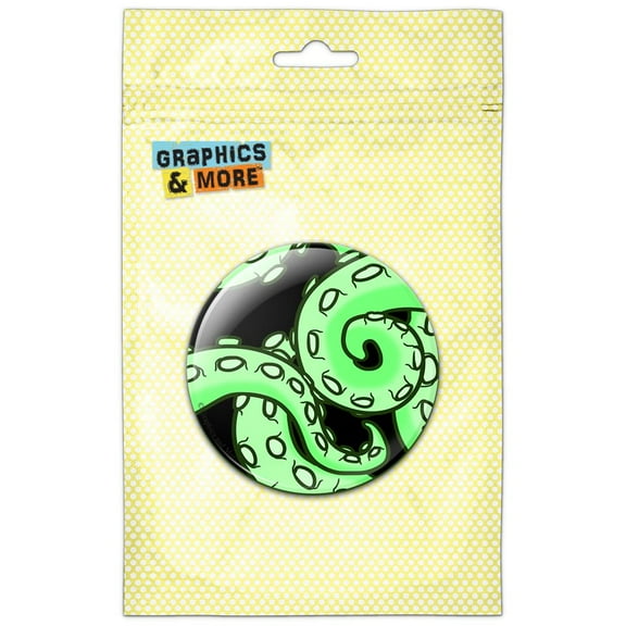 Tentacles Squid Octopus Green Refrigerator Button Magnet