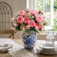 thumbnail image 6 of Artificial Peony Bouquet, Realistic Faux Peony Rose Flowers Full Bloom Arrangement Long Lasting Floral Decor, Wedding Centerpiece Vase Display Home Decoration for Bridal Shower Party Living Room, 6 of 6