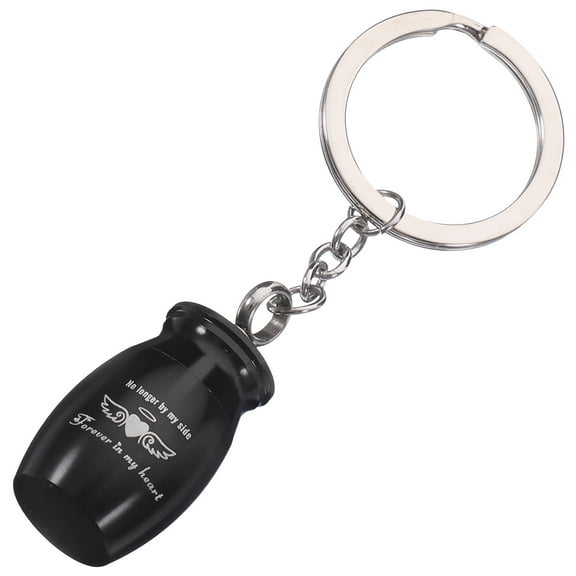 FENGGUIQU Cremeation Pet Urns Keychain Black Metal 1Set