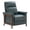 Gray, variant on Pemberly Row Leather Push Thru The Arms Recliner in Santa Fe Ocean