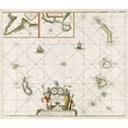 thumbnail image 2 of Luyken, Jan 29x26 Gold Ornate Wood Framed with Double Matting Museum Art Print Titled - Chart of the Canary Islands 1680, 2 of 4