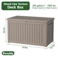 thumbnail image 6 of EasyUp 230 Gallon Resin Deck Box, Lockable Patio Outdoor Storage Box for Furniture, Garden Tools and Tools Storage, Waterproof Outside Storage Boxes, 6 of 6