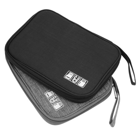 2pcs Electronics Accessories Organizer Bag Portable Electronics Travel Case
