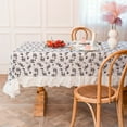 thumbnail image 6 of SIELUNO Tablecloths for Rectangle Tables,Elegant Print Tablecloth with Ruffles,Non-slip Dustproof Durable Table Covers, 6 of 8
