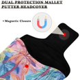 thumbnail image 3 of Haosy Colorful Palm Tree Golf Mallet Putter Cover Strong Magnetic Leather Golf Club Headcover Closure, 3 of 7