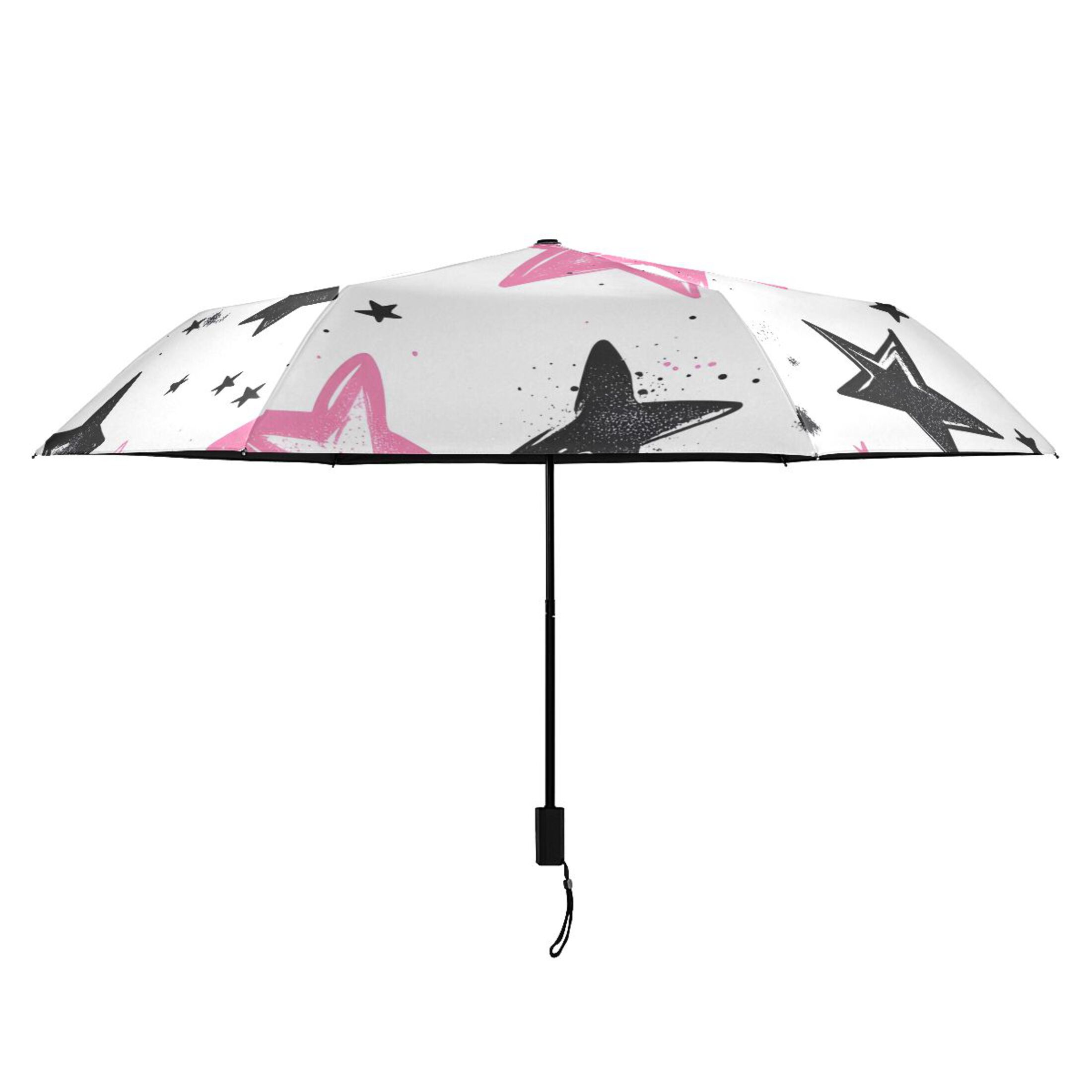 ALAZA Cute Stars UPF 50+ Compact Folding Umbrella for Rain Travel Umbrella Packable