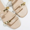 thumbnail image 5 of Mostsola Womens Sandals Square Open Toe Slides Slip on Flats Shoes Fashion Strap Summer Dress Shoes, 5 of 7