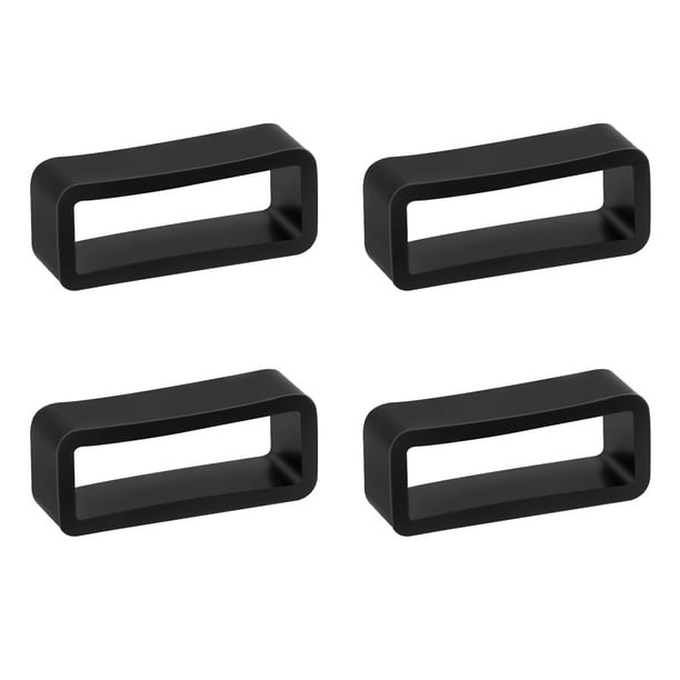 Plutput 4 Pack Rubber Replacement Watch Band Strap Loops Sillicone Watch Strap Holder Keeper