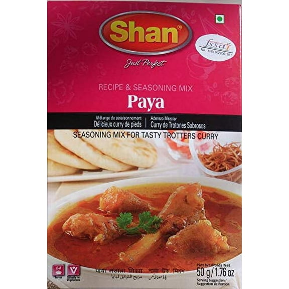 Shan - Paya Recipe and Seasoning Mix 1.76 oz (50g) - Traditional Spicy Powder for Tasty Trotters Curry  (Pack of 3)