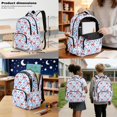 thumbnail image 3 of DISNIMO Bowknot Star Printed 3 Pcs Backpack Set, Lightweight School Bag and Lunch Bag Set for Toddler Boys, 17 Inch Student Backpack Pencil Case Set for Primary Preschool Students, 3 of 7